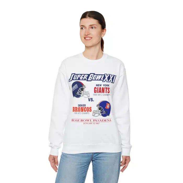 Vintage 80s 1987 Super Bowl XXI Giants vs Broncos 2