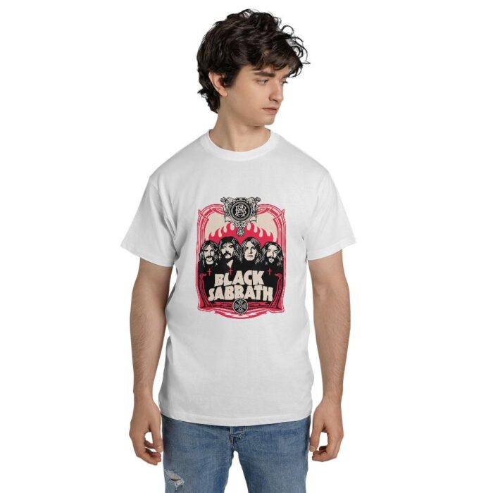 Adult Black Sabbath Red Flames ts