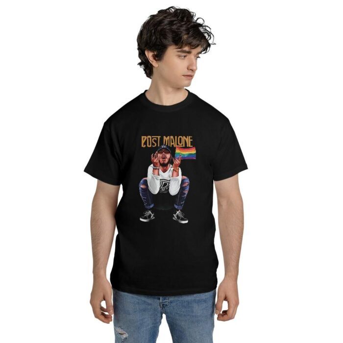 Adult Post Malone LGBT American Flag ts