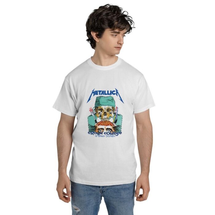 Adult Vintage Metallica Band Crash Course In Brain Surgery ts