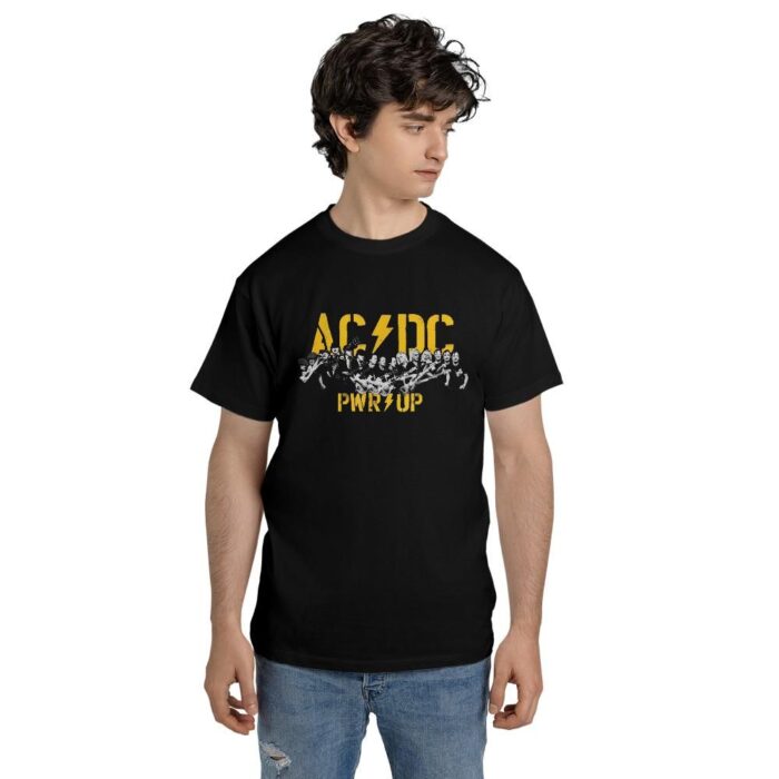 Adult AC DC Rock Music Band PWRUP Portrait ts