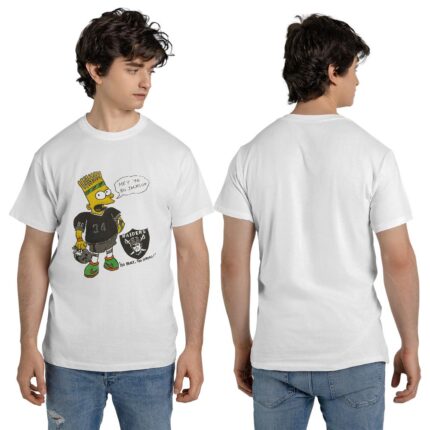 Adult Vintage 1990s Bart Simpson Bo Parody 90s Las Vegas Football
